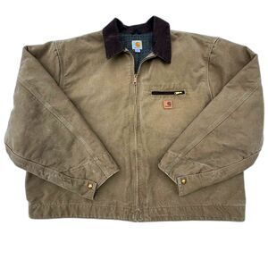 Carhartt Detroit Duck Field Jacket – Blanket Lined Workwear Coat J97 - 3XL